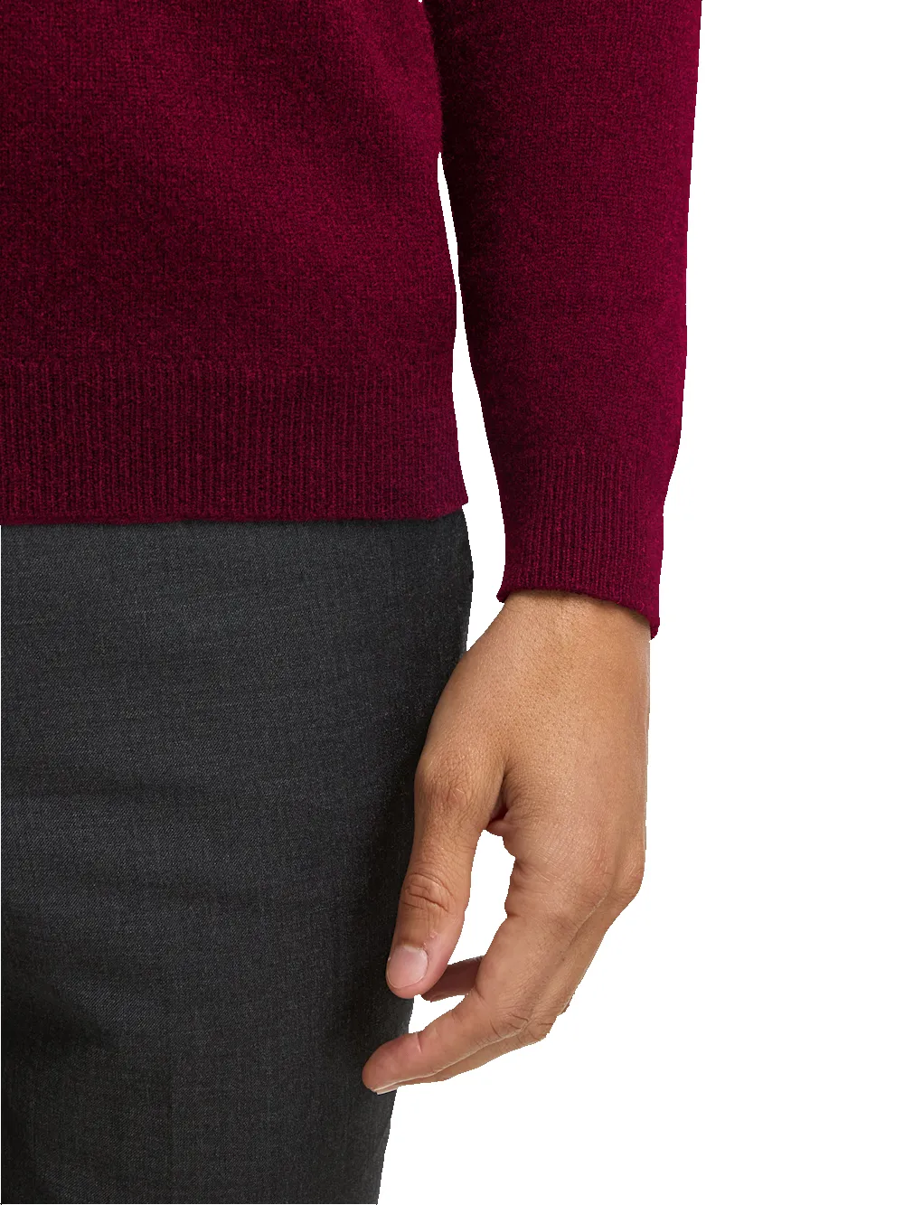 Cashmere Turtleneck Sweater - Burgundy sold by Paul Fredrick product image thumbnail 4