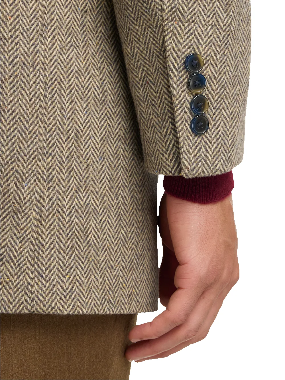 Herringbone Topcoat - Tan sold by Paul Fredrick product image thumbnail 4