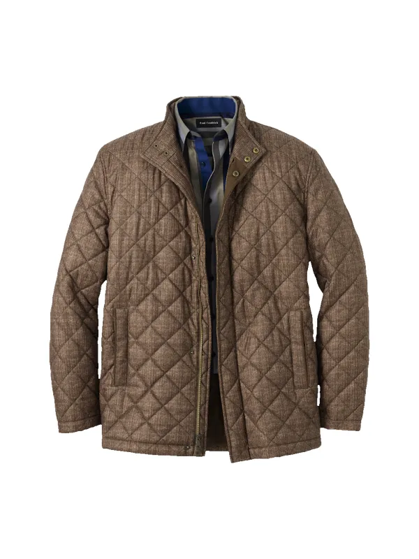 Houndstooth Quilted Jacket - Multi sold by Paul Fredrick
