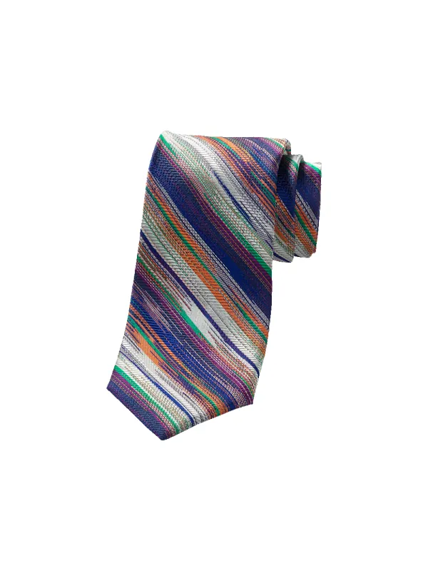 Stripe Woven Silk Tie - Multi sold by Paul Fredrick