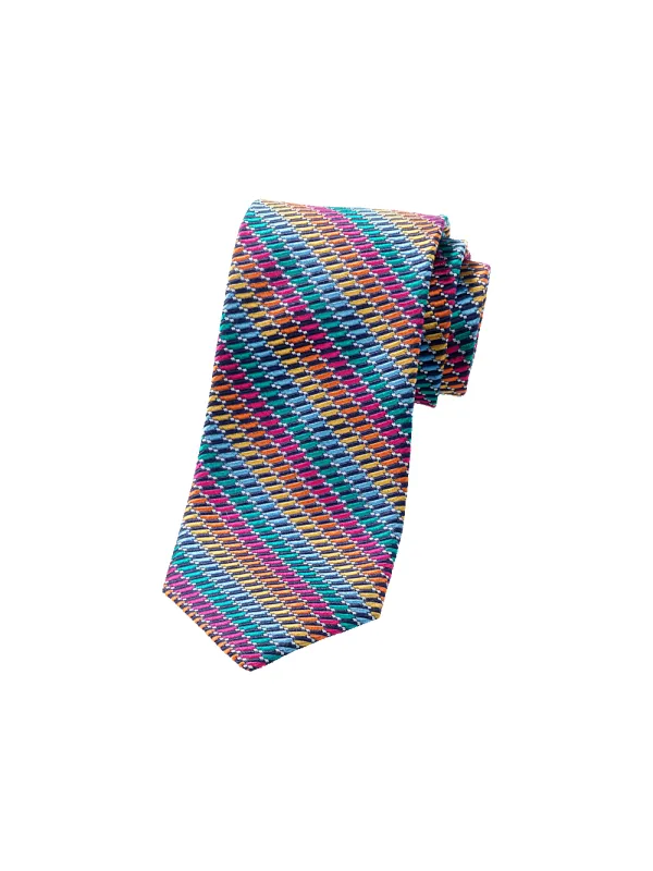 Geometric Woven Silk Tie - Multi sold by Paul Fredrick