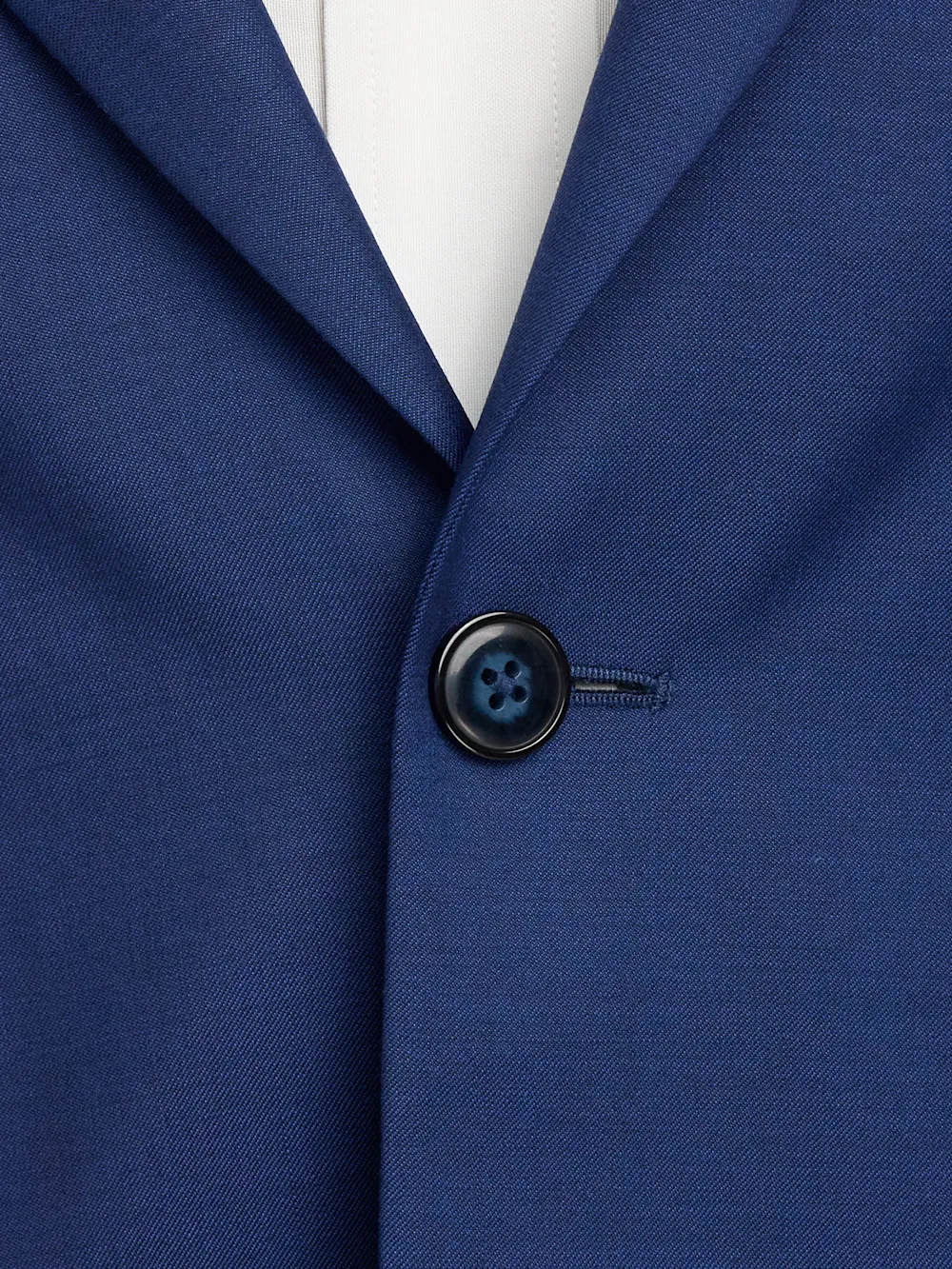 Wool Solid Single Breasted Notch Lapel Suit Jacket - Blue sold by Paul Fredrick product image thumbnail 4