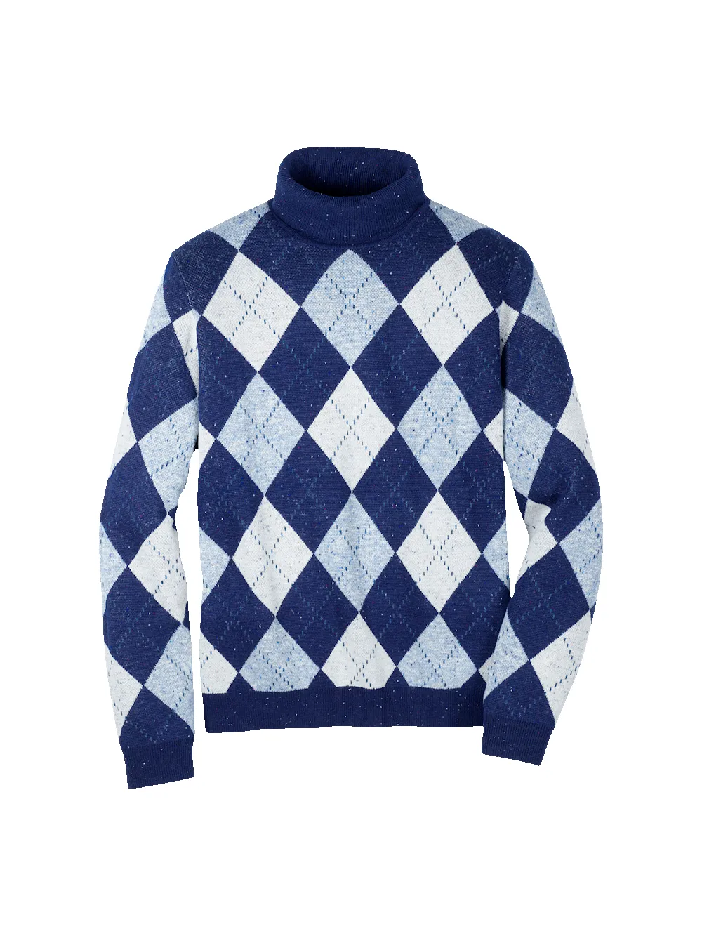 Donegal Turtleneck Sweater - Blue sold by Paul Fredrick
