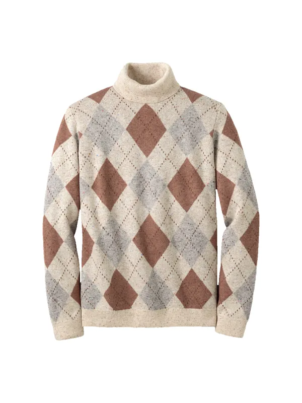 Donegal Turtleneck Sweater - Ivory Multi sold by Paul Fredrick