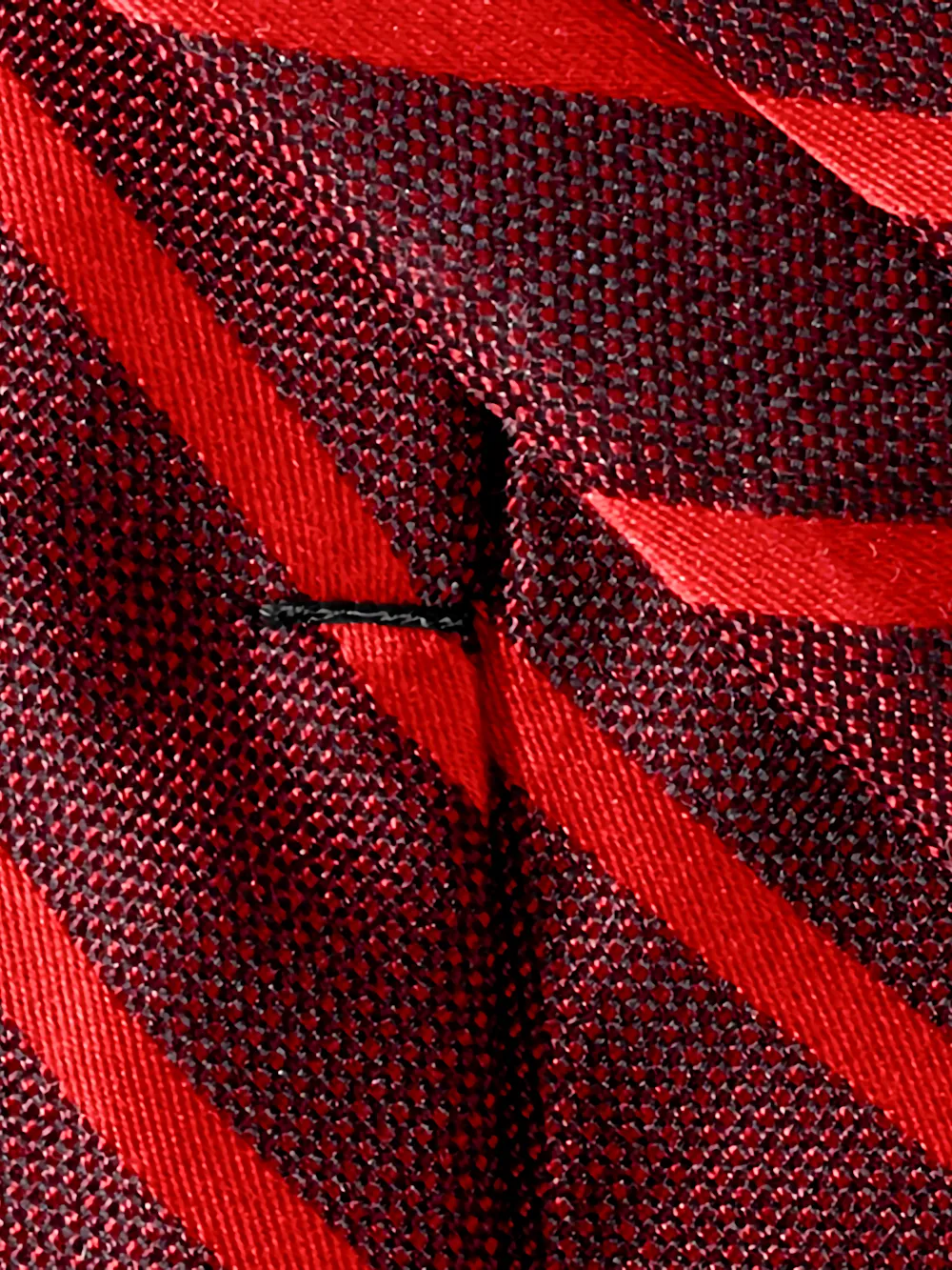 Stripe Woven Silk Tie - Red sold by Paul Fredrick product image thumbnail 4