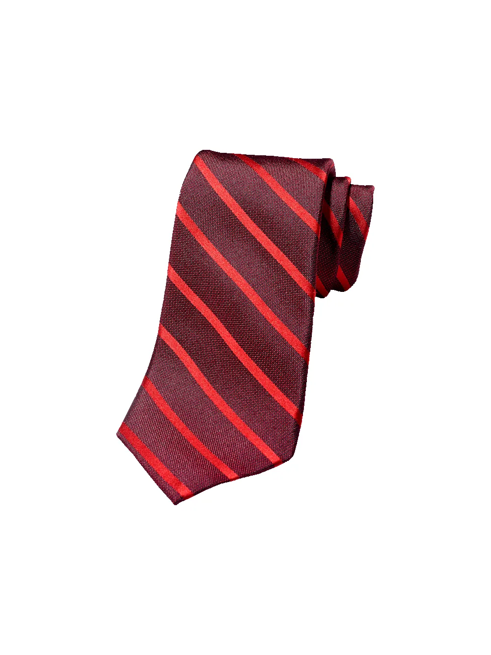 Stripe Woven Silk Tie - Red sold by Paul Fredrick