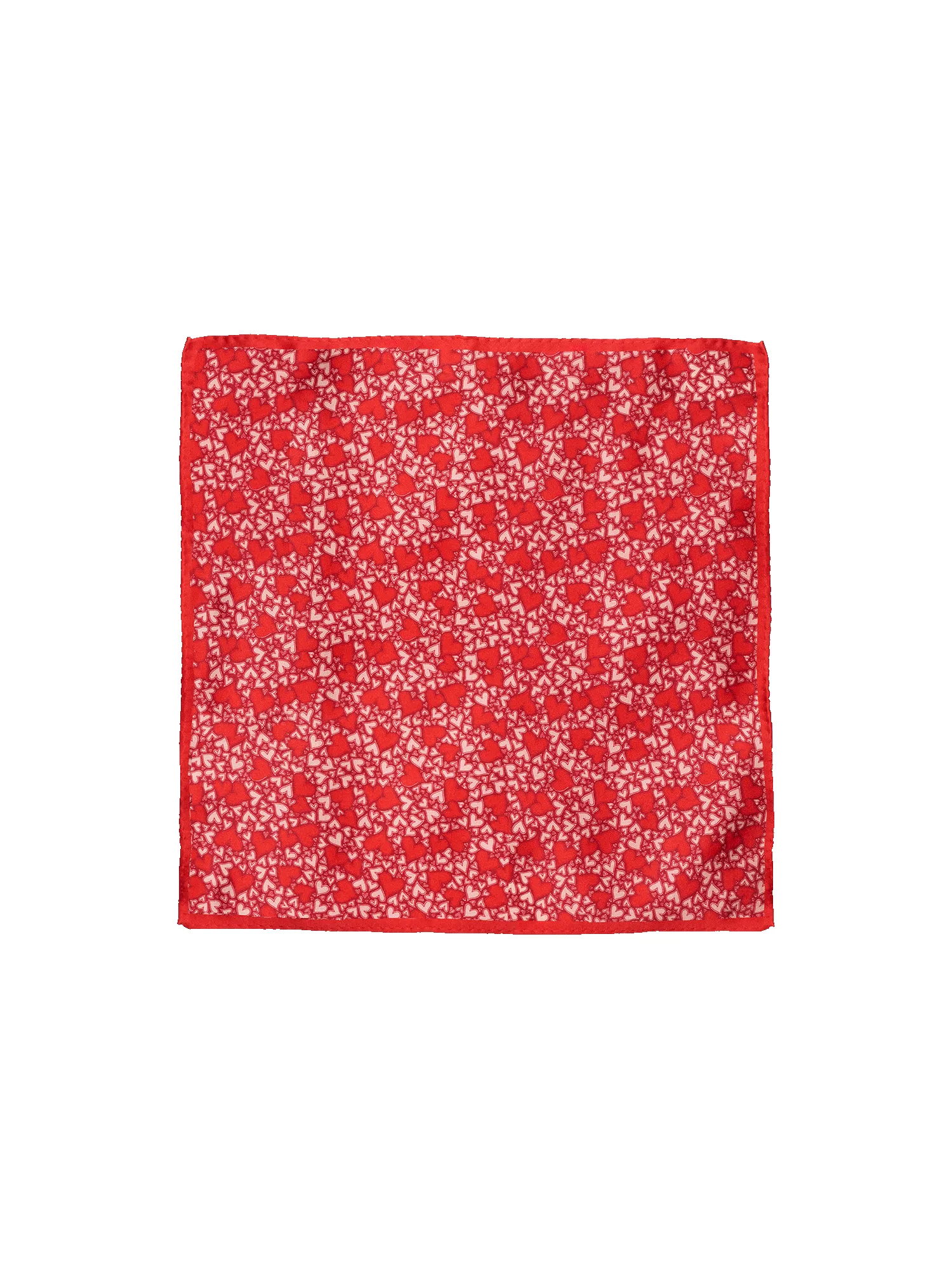 Hearts Silk Pocket Square - Red sold by Paul Fredrick product image thumbnail 2