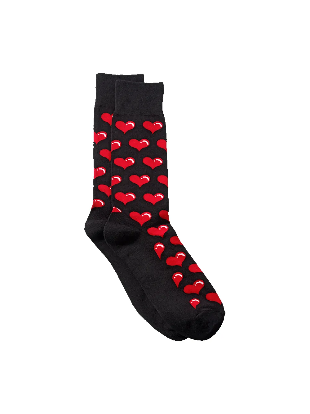 Heart Cotton Blend Sock - Black/red sold by Paul Fredrick