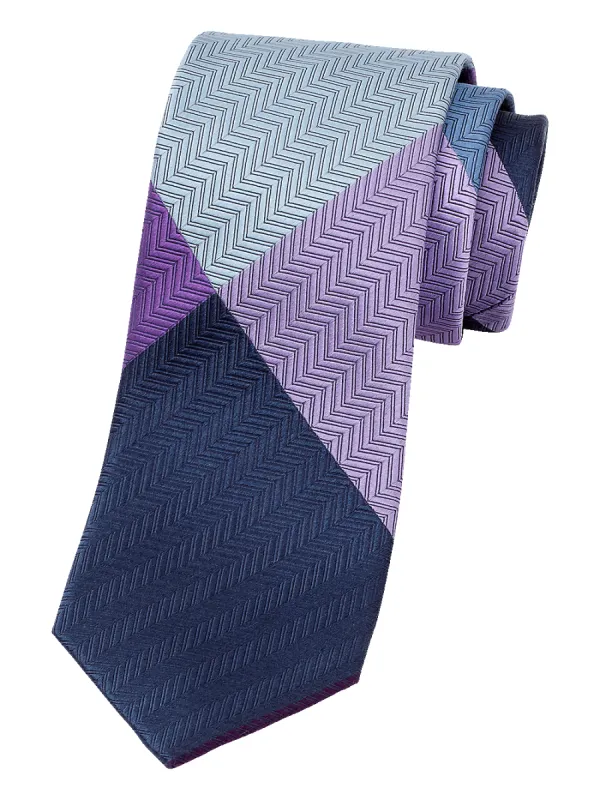 Patchwork Woven Silk Tie - Purple Multi sold by Paul Fredrick