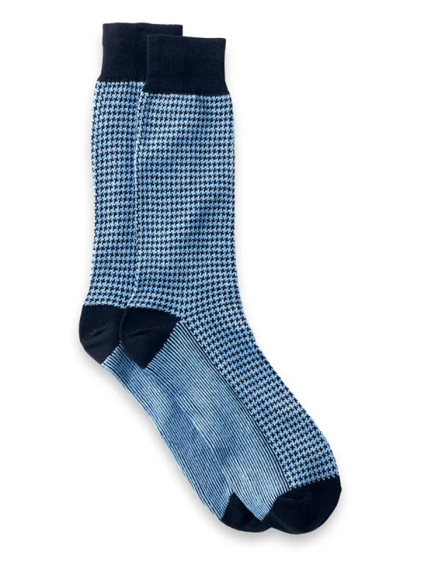 Houndstooth Cotton Blend Sock sold by Paul Fredrick
