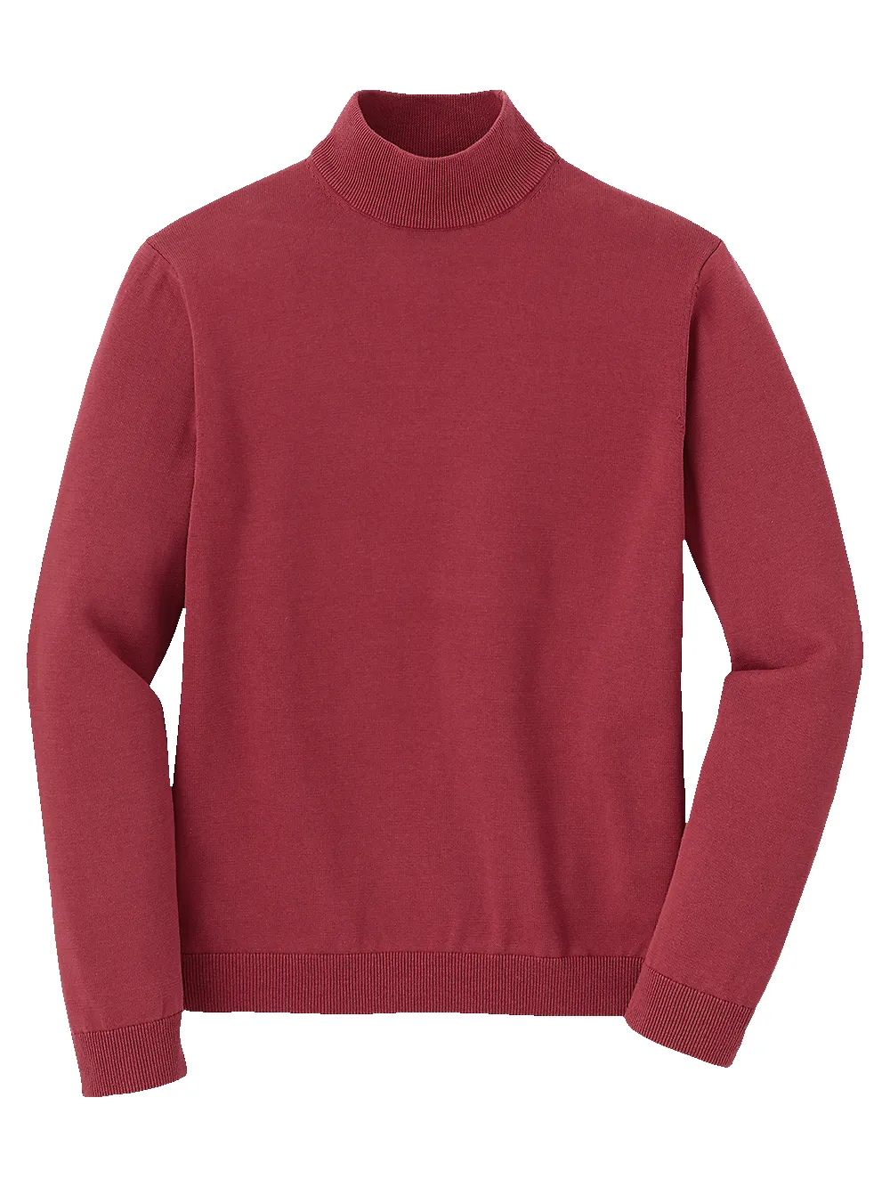 Supima Cotton Mock Neck Sweater - Burgundy sold by Paul Fredrick
