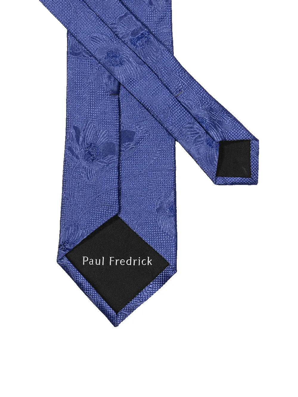 Floral Woven Silk Tie - Blue sold by Paul Fredrick product image thumbnail 2