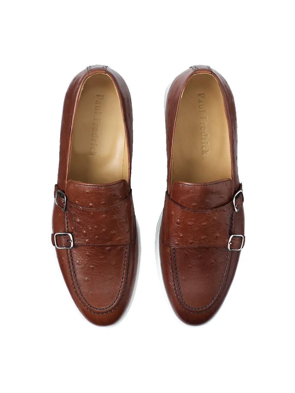 Zeke Monk Strap Loafer - Chestnut sold by Paul Fredrick product image thumbnail 3