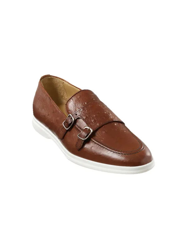 Zeke Monk Strap Loafer - Chestnut made by Paul Fredrick