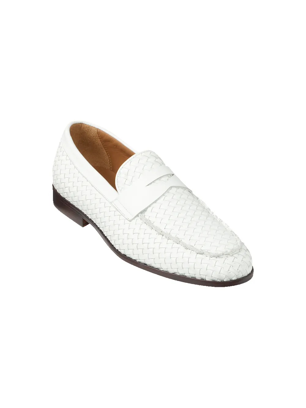 Taylor Penny Loafer - White sold by Paul Fredrick