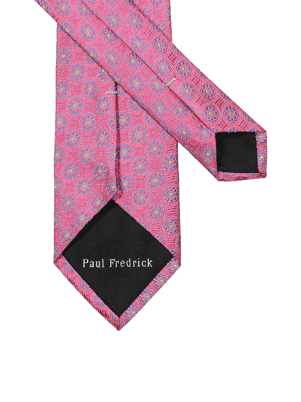 Medallion Woven Silk Tie - Pink Multi sold by Paul Fredrick product image thumbnail 2