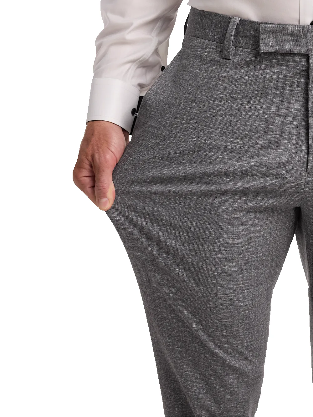 Knit Soft Touch Pant - Charcoal sold by Paul Fredrick product image thumbnail 5