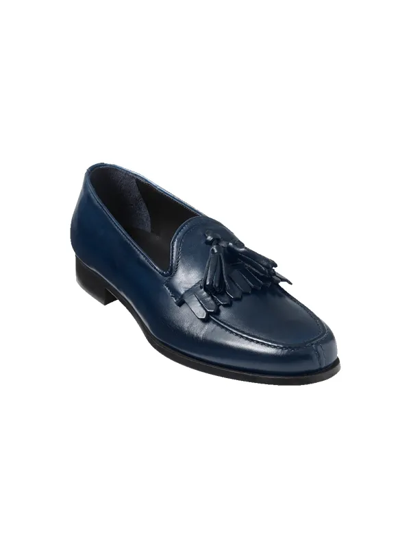 Lennon Kiltie Tassel Loafer - Navy sold by Paul Fredrick