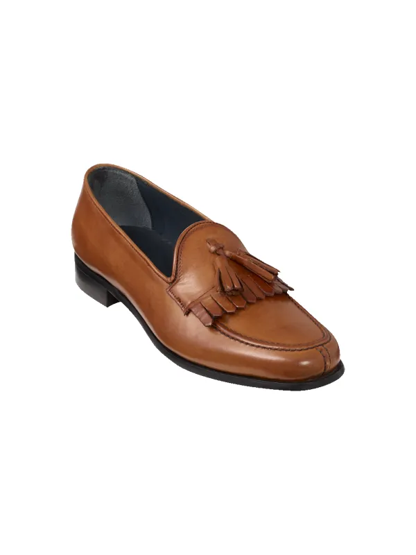 Lennon Kiltie Tassel Loafer - Chestnut sold by Paul Fredrick