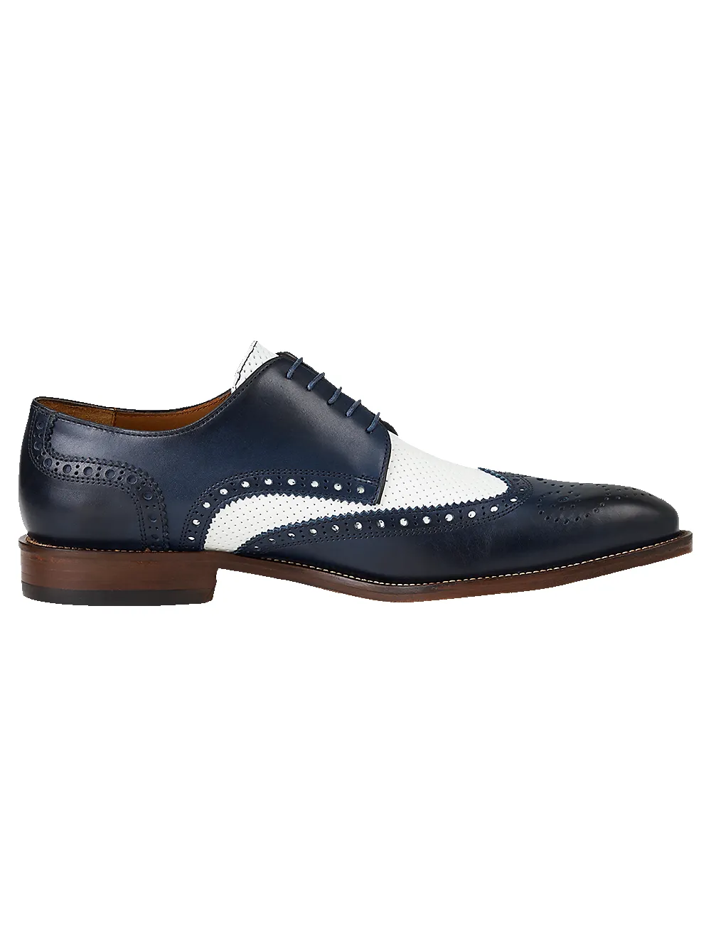 Morris Derby - Navy/white sold by Paul Fredrick product image thumbnail 2