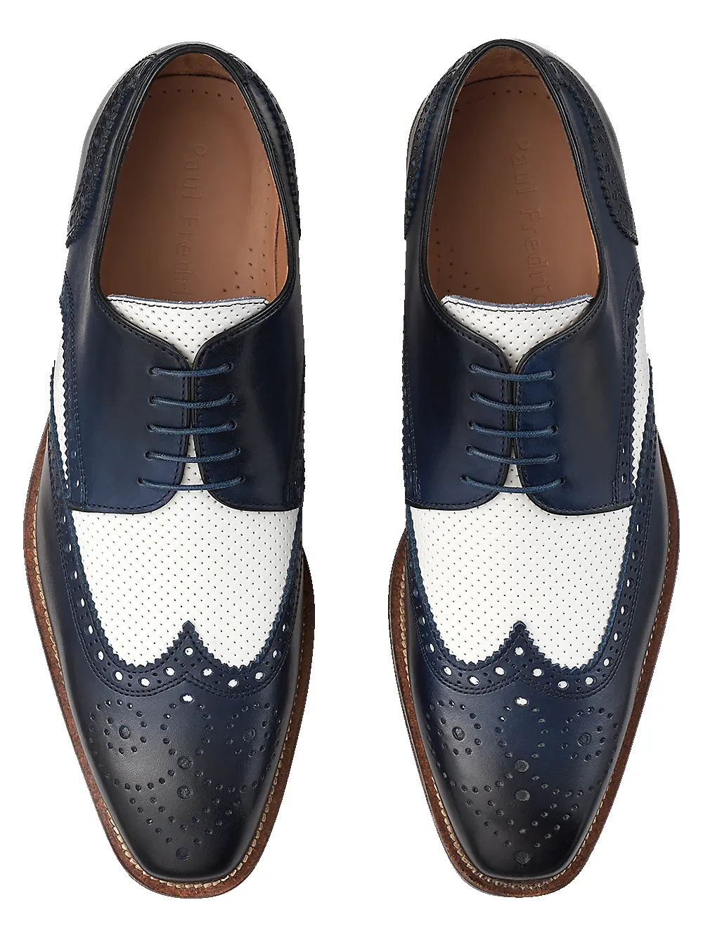 Morris Derby - Navy/white sold by Paul Fredrick product image thumbnail 3