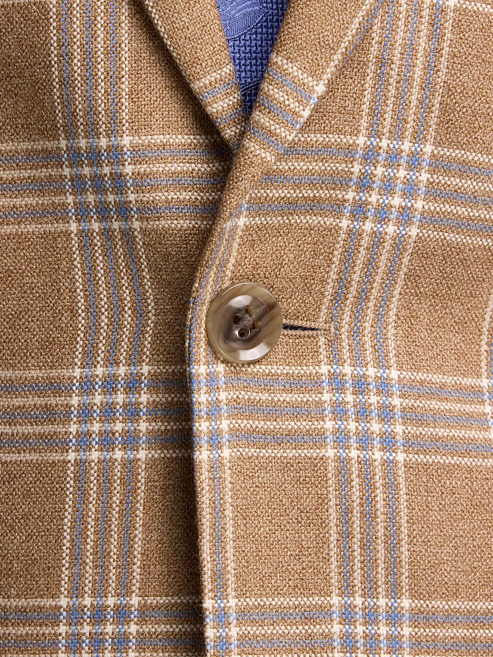 Wool Blend Plaid Single Breasted Notch Lapel Suit - Brown sold by Paul Fredrick product image thumbnail 5