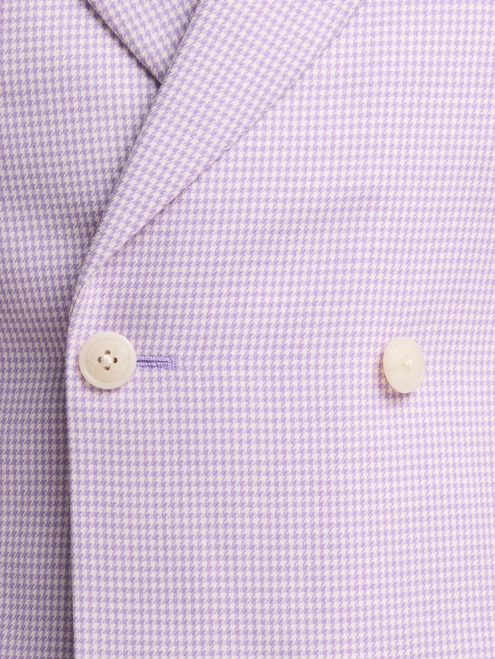 Wool Blend Houndstooth Double Breasted Peak Lapel Suit - Purple sold by Paul Fredrick product image thumbnail 5