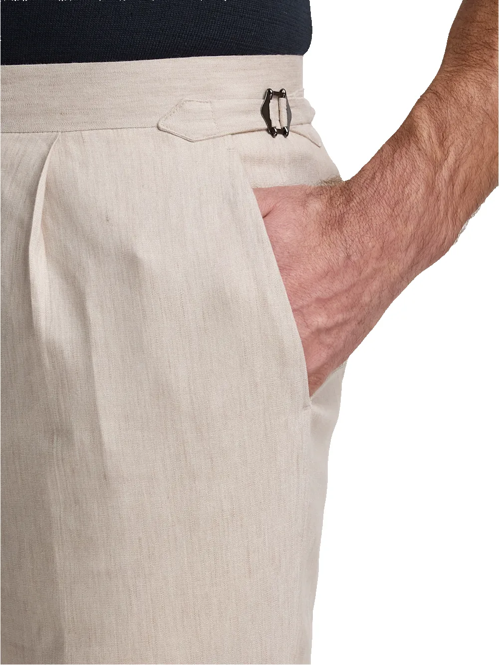 Side Tab Pant - Tan sold by Paul Fredrick product image thumbnail 4
