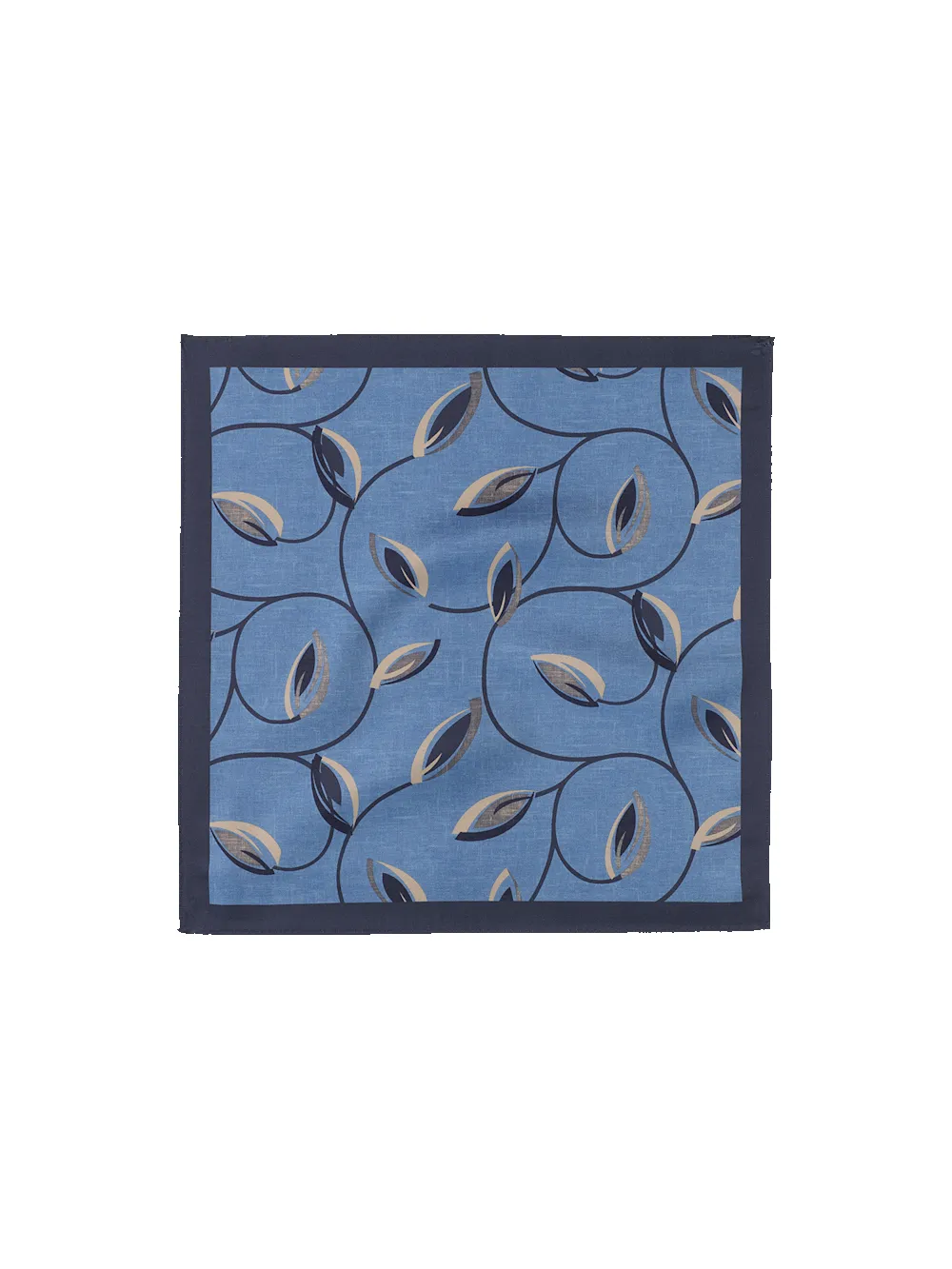 Botanical Silk Pocket Square - Blue sold by Paul Fredrick product image thumbnail 2