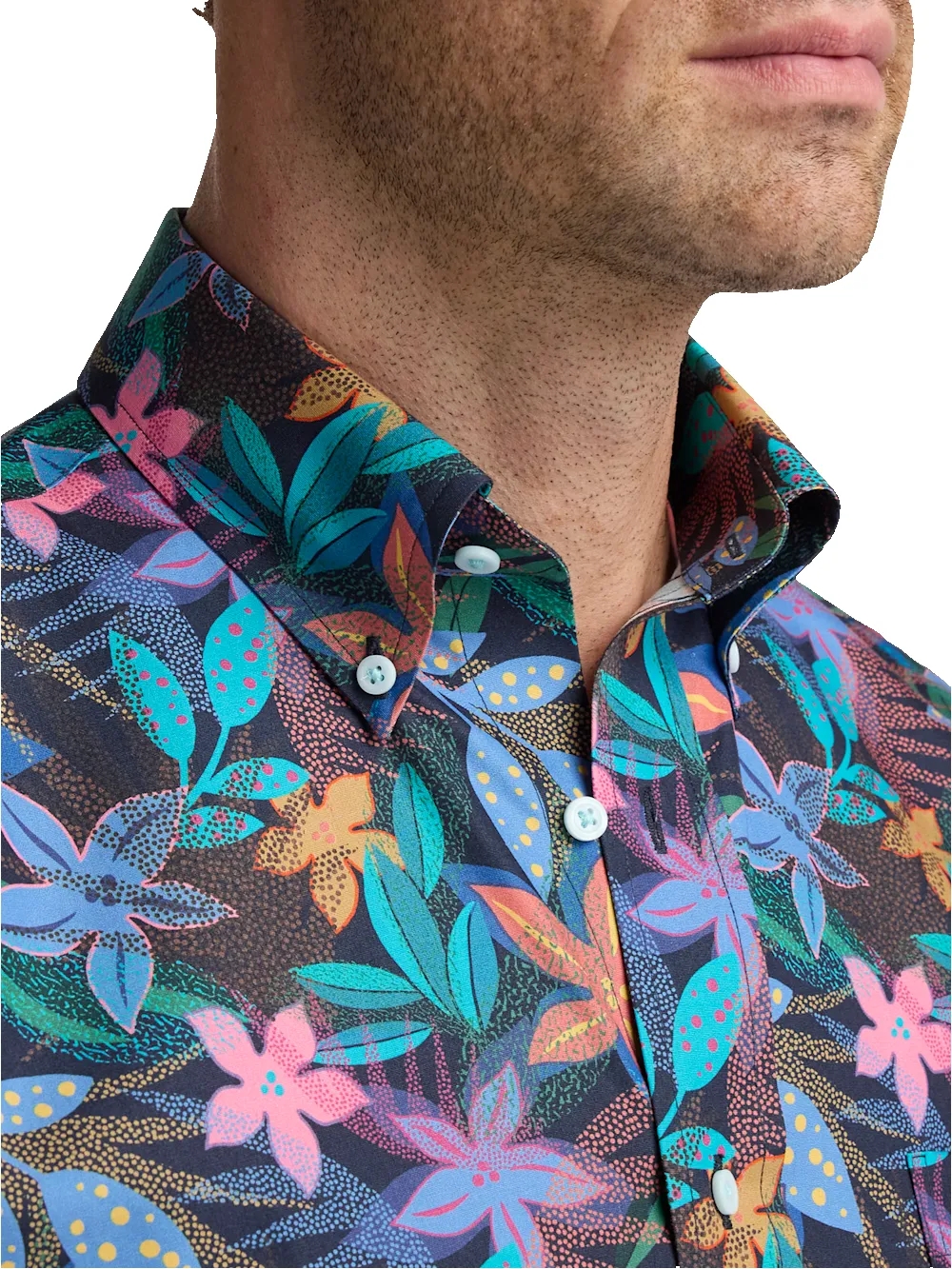 Non-Iron Cotton Botanical Dress Shirt - Multi sold by Paul Fredrick product image thumbnail 3