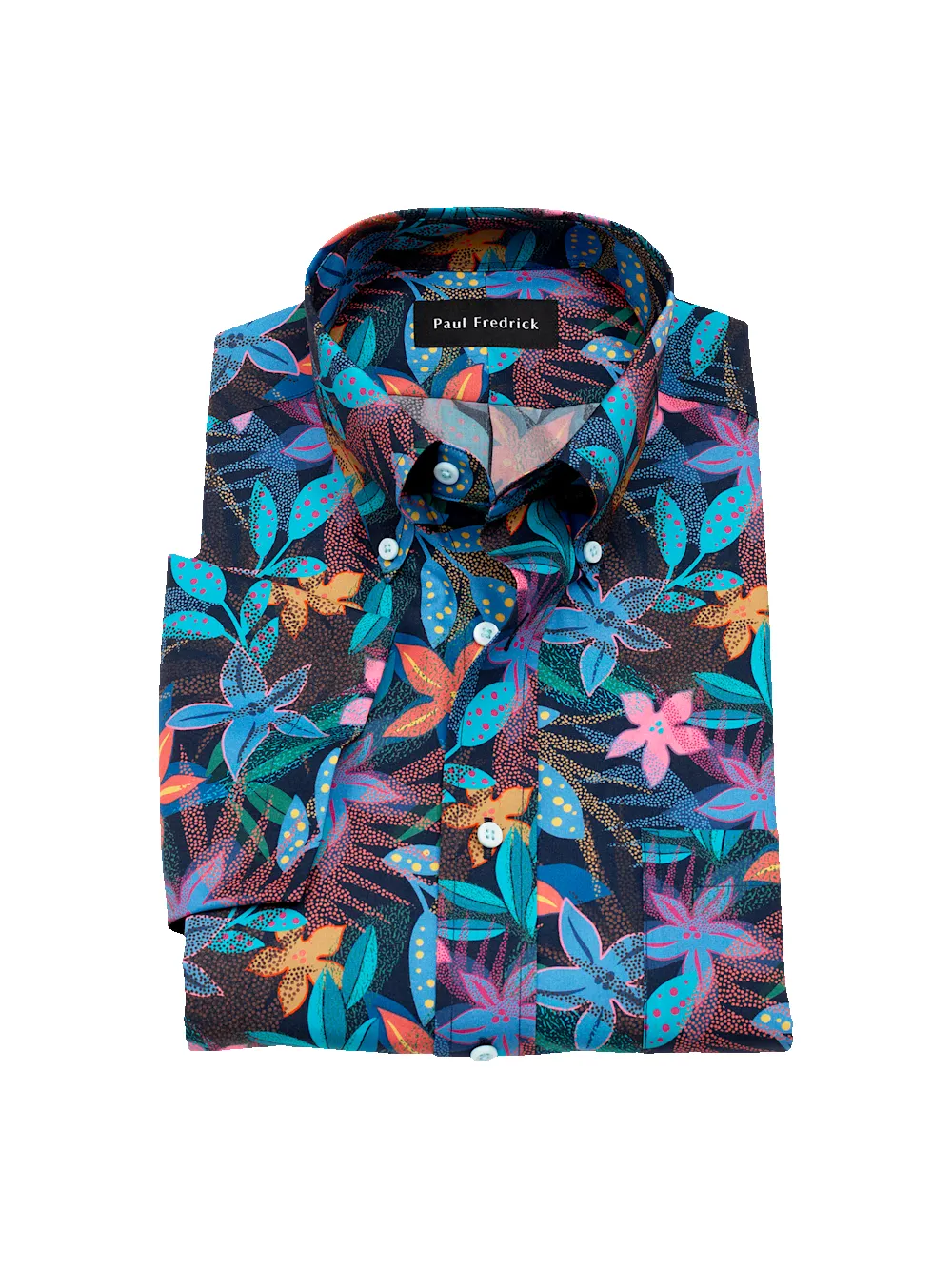 Non-Iron Cotton Botanical Dress Shirt - Multi sold by Paul Fredrick