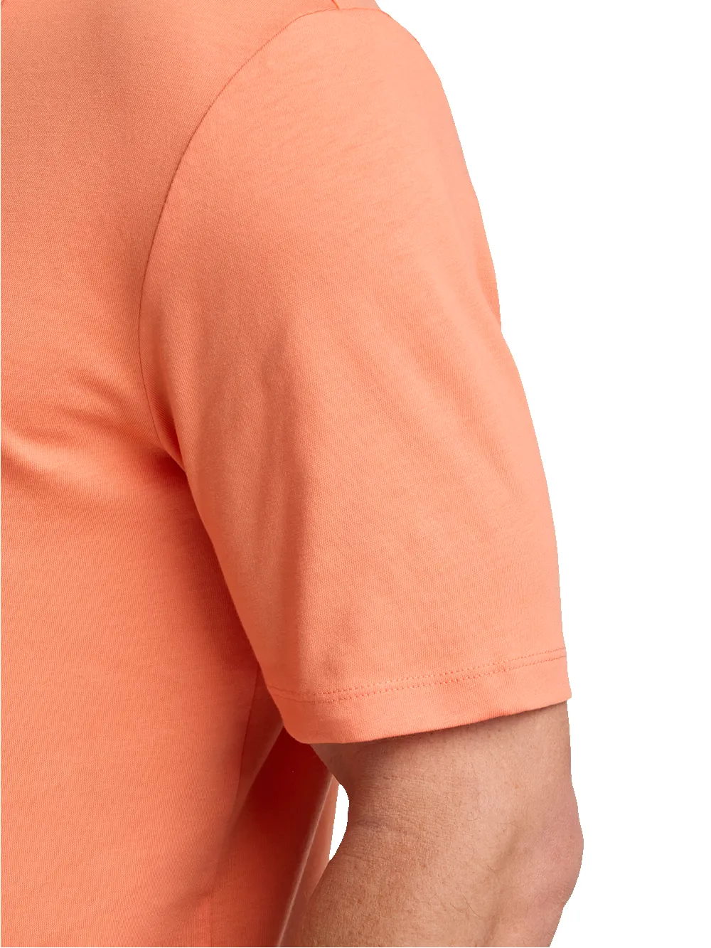 Mercerized Cotton Three Button Polo - Melon sold by Paul Fredrick product image thumbnail 5