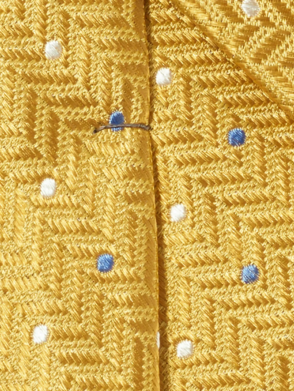Dot Woven Silk Tie - Yellow/blue sold by Paul Fredrick product image thumbnail 4