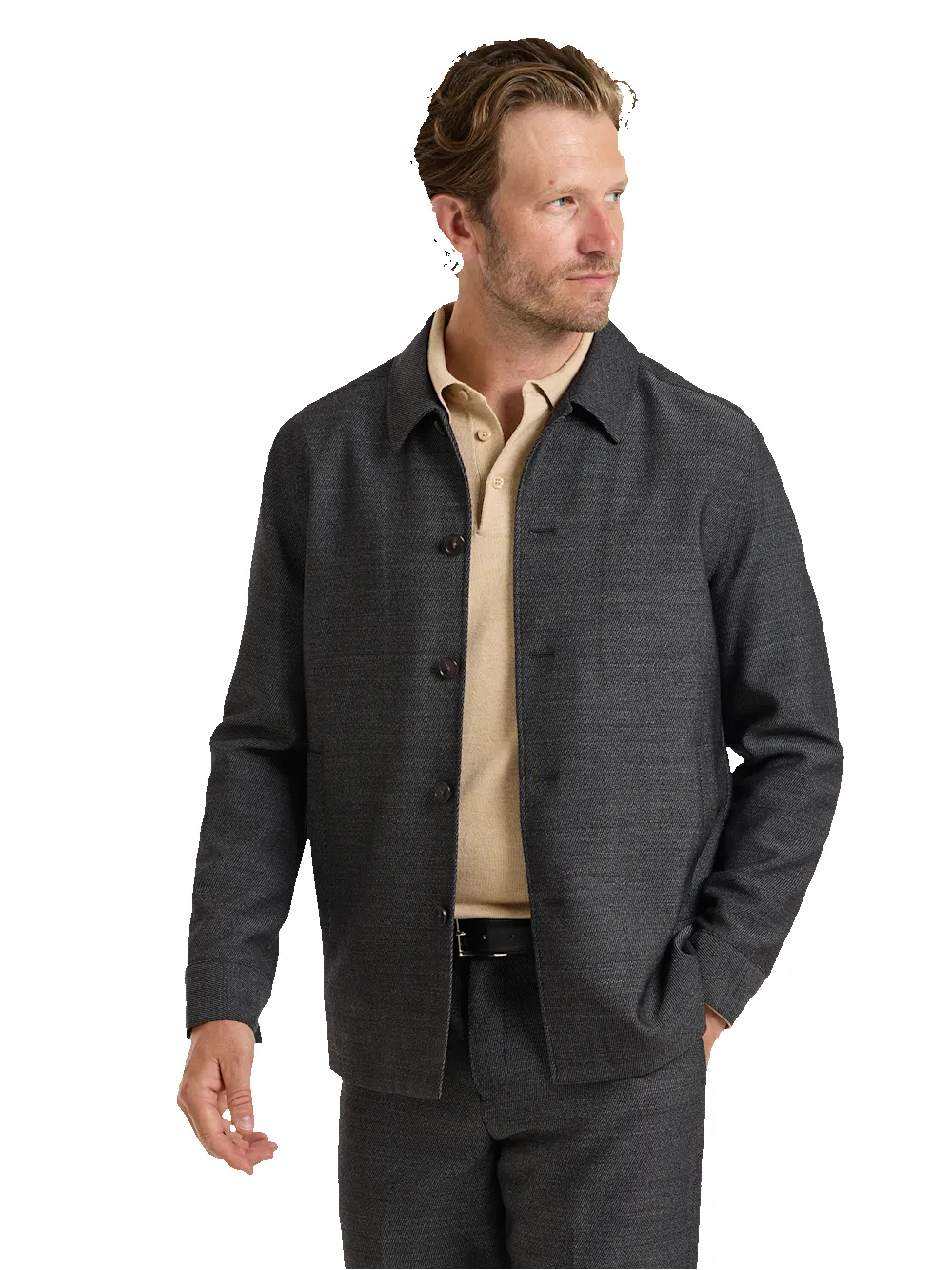 Calvalry Twill Wool Suit - Black/grey sold by Paul Fredrick product image thumbnail 3