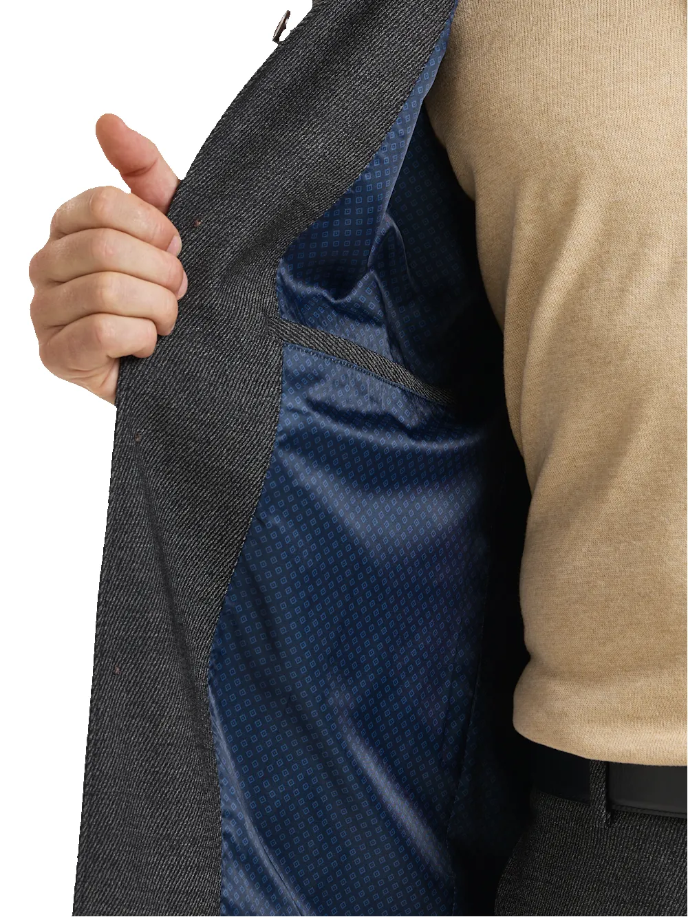 Calvalry Twill Wool Suit - Black/grey sold by Paul Fredrick product image thumbnail 5