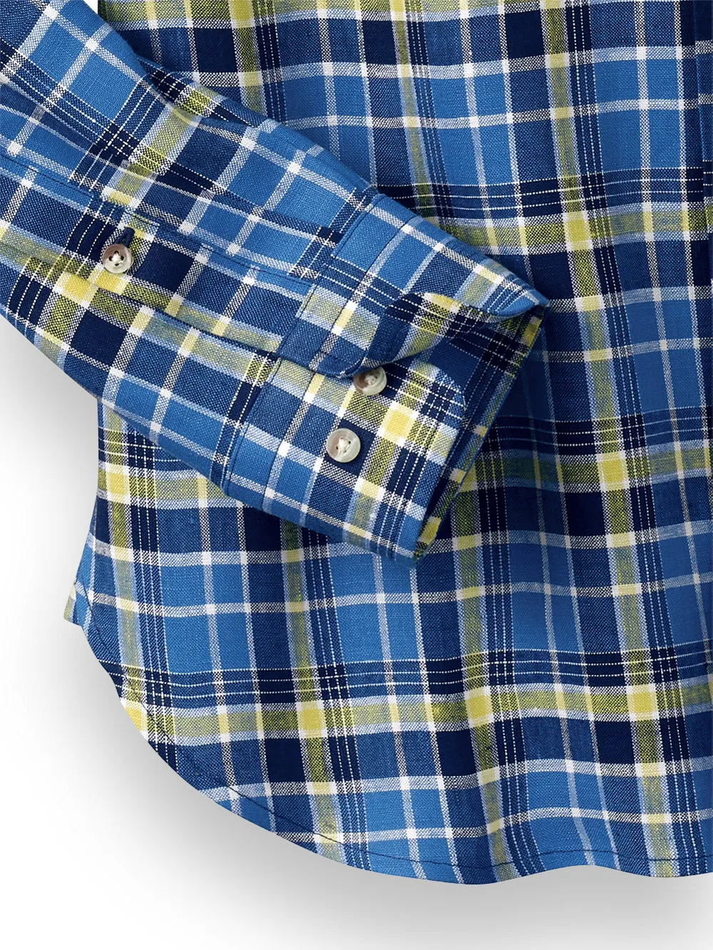 Linen Plaid Casual Shirt sold by Paul Fredrick product image thumbnail 3