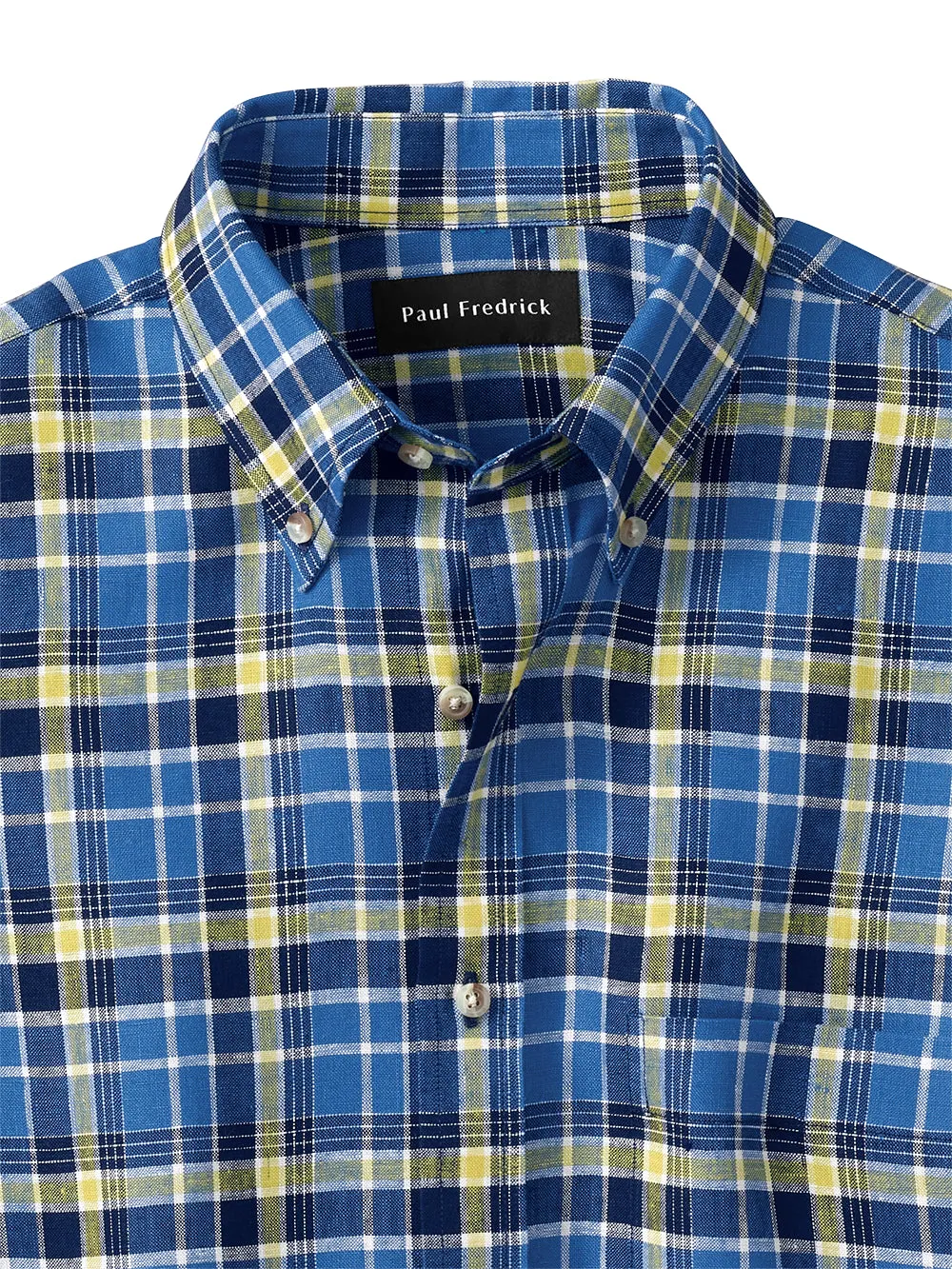 Linen Plaid Casual Shirt sold by Paul Fredrick product image thumbnail 2