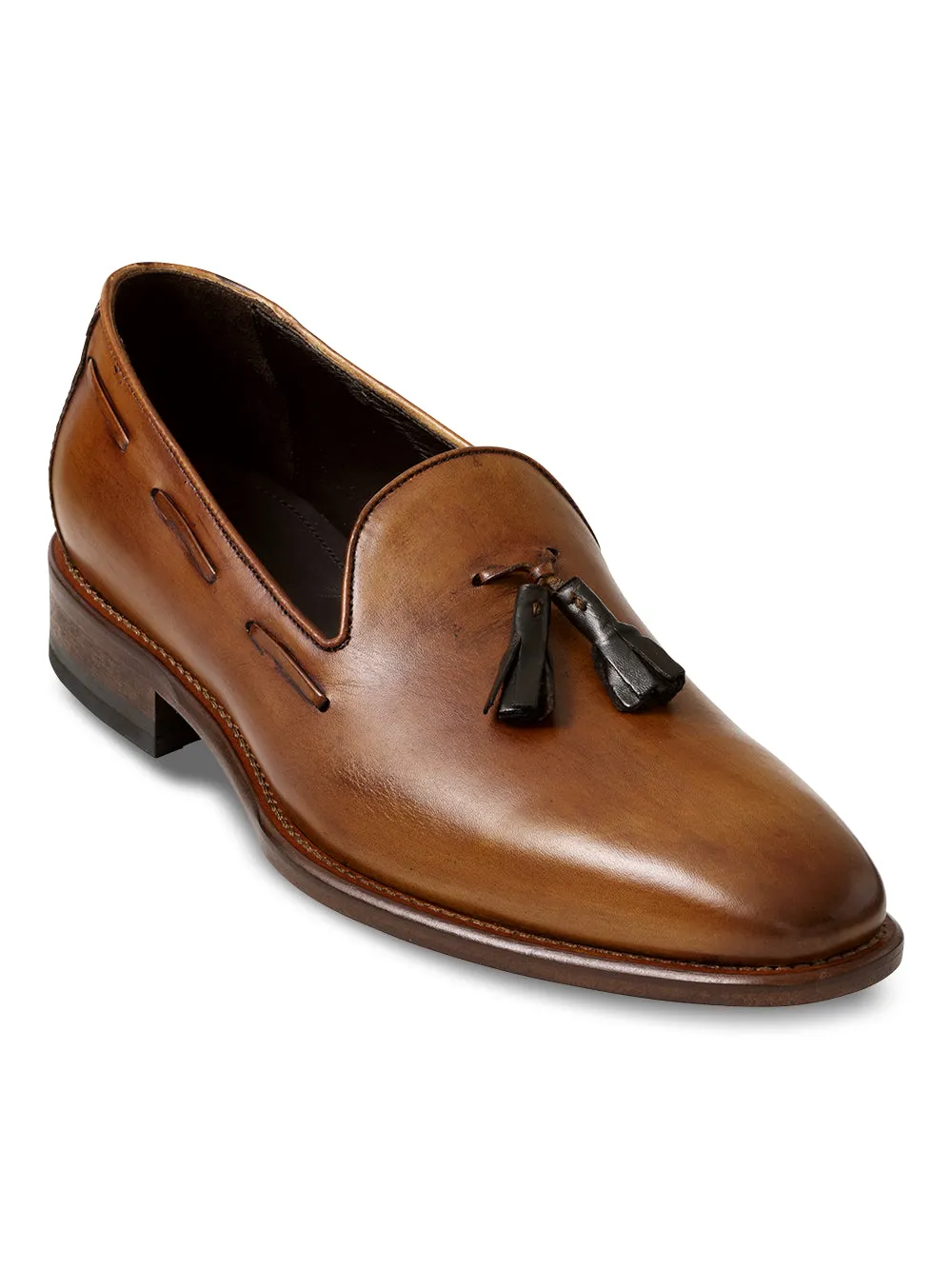 Ethan Tassel Loafer - Chestnut sold by Paul Fredrick
