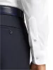 Comfort Stretch Non-Iron Solid Dress Shirt With Contrast Trim - White/blue sold by Paul Fredrick