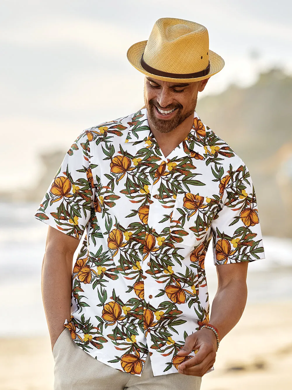 Cotton Tropical Print Casual Shirt sold by Paul Fredrick product image thumbnail 2