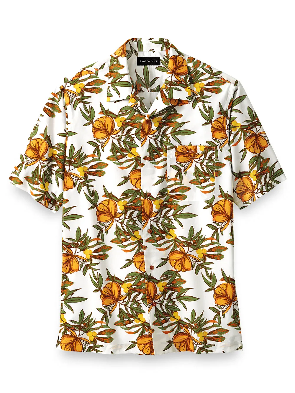 Cotton Tropical Print Casual Shirt sold by Paul Fredrick