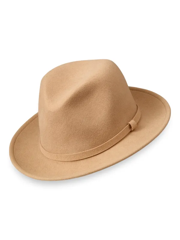 Wool Fedora With Grosgrain Ribbon sold by Paul Fredrick