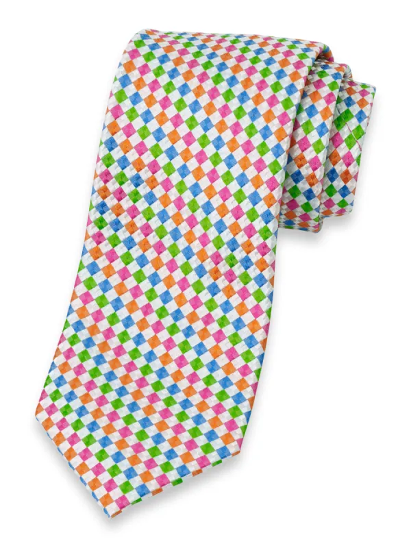 Geometric Woven Silk Tie sold by Paul Fredrick