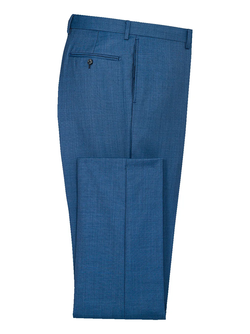 Classic Fit Sharkskin Flat Front Suit Pants - Slate Blue sold by Paul Fredrick