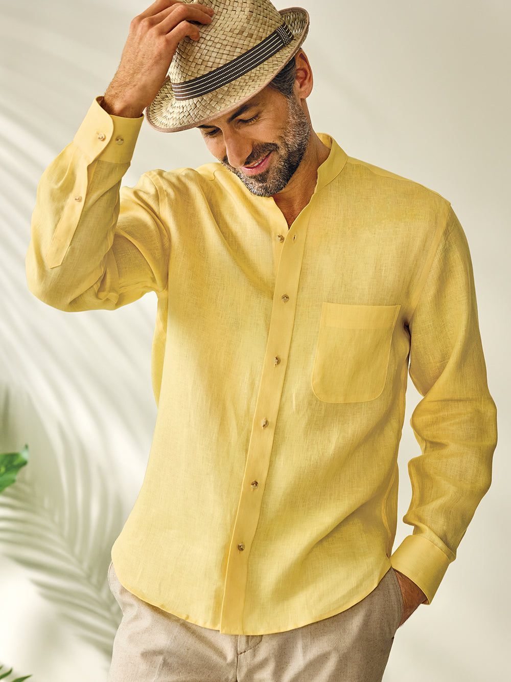 Linen Solid Casual Shirt sold by Paul Fredrick product image thumbnail 2