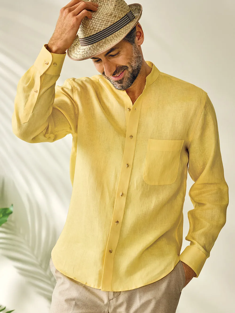 Linen Solid Casual Shirt sold by Paul Fredrick product image thumbnail 2