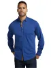 Mercerized Cotton Button Front Polo - Blue sold by Paul Fredrick