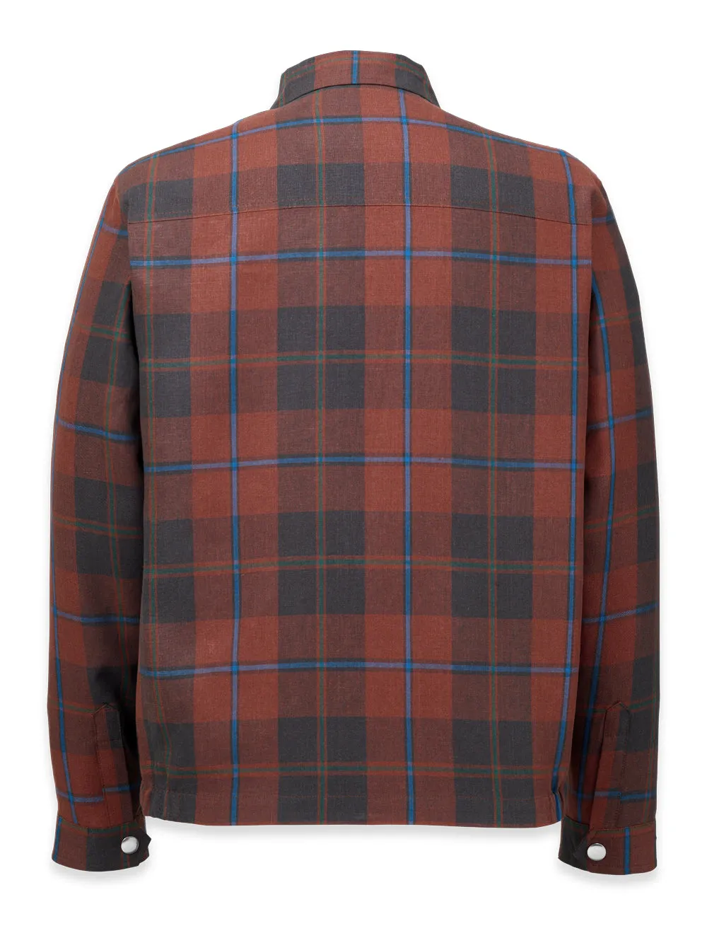 Linen Plaid Madras Bomber sold by Paul Fredrick product image thumbnail 2