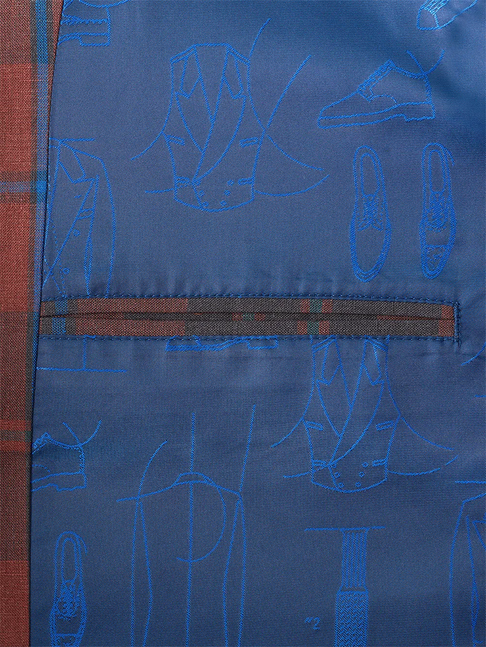 Linen Plaid Madras Bomber sold by Paul Fredrick product image thumbnail 3