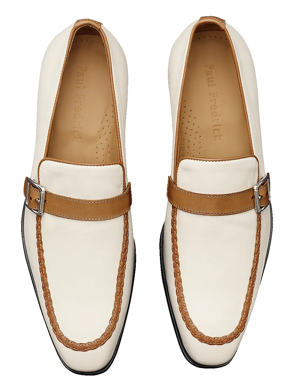 Isaac Belted Loafer - Cream sold by Paul Fredrick product image thumbnail 3